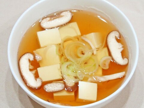 豆腐としいたけのポン酢スープ☆湯豆腐インスパイア